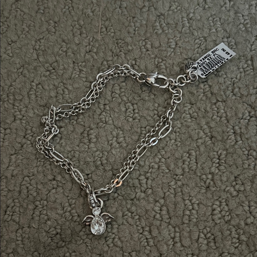 Brighton Silver Angel Pendant Bracelet